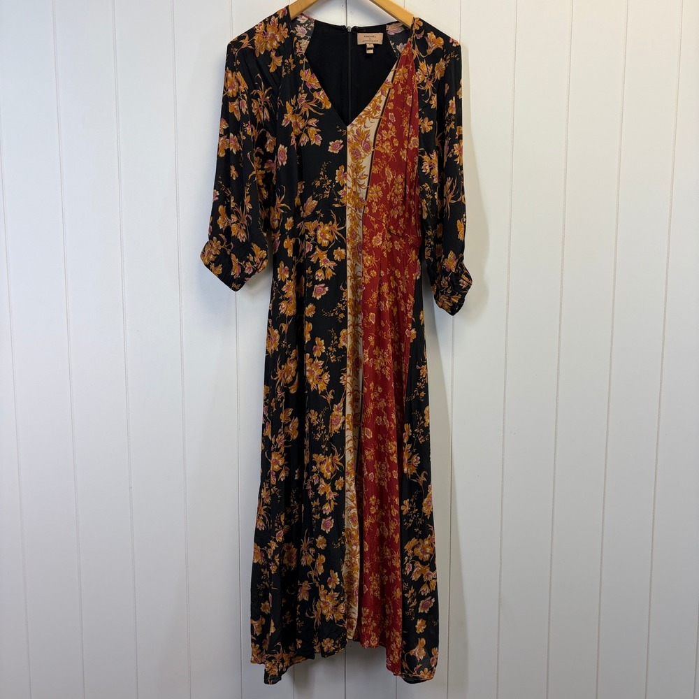 Kachel x Anthropologie Cottage Garden Floral Dress Women Size 8 Boho Romantic